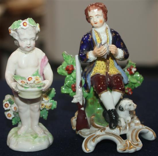 Four Derby porcelain groups or figures, late 18th / early 19th century,